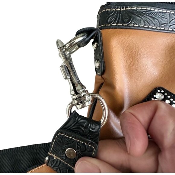 Western Crossbody Bag With Rhinestone Cross Design - Picture 9 of 9